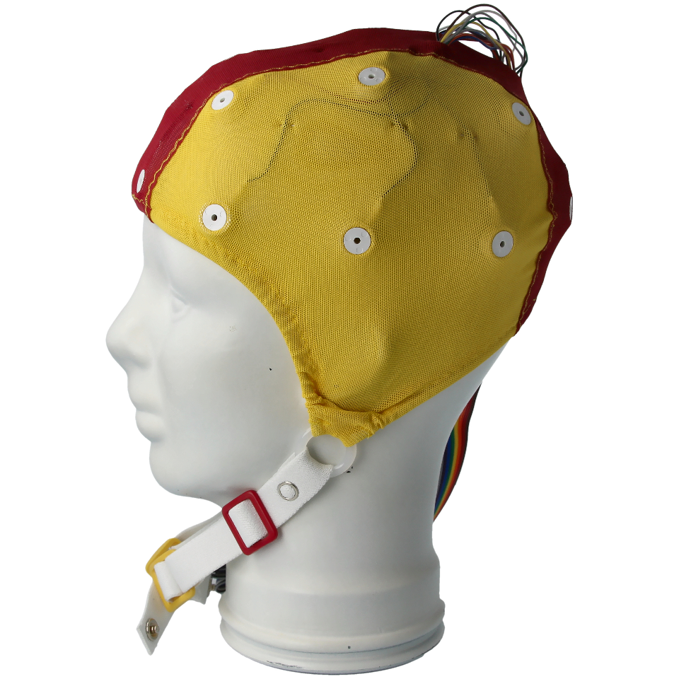 ECI-Cap Sn 52-56cm 20+Ref Elektroden hoch rot/gelb