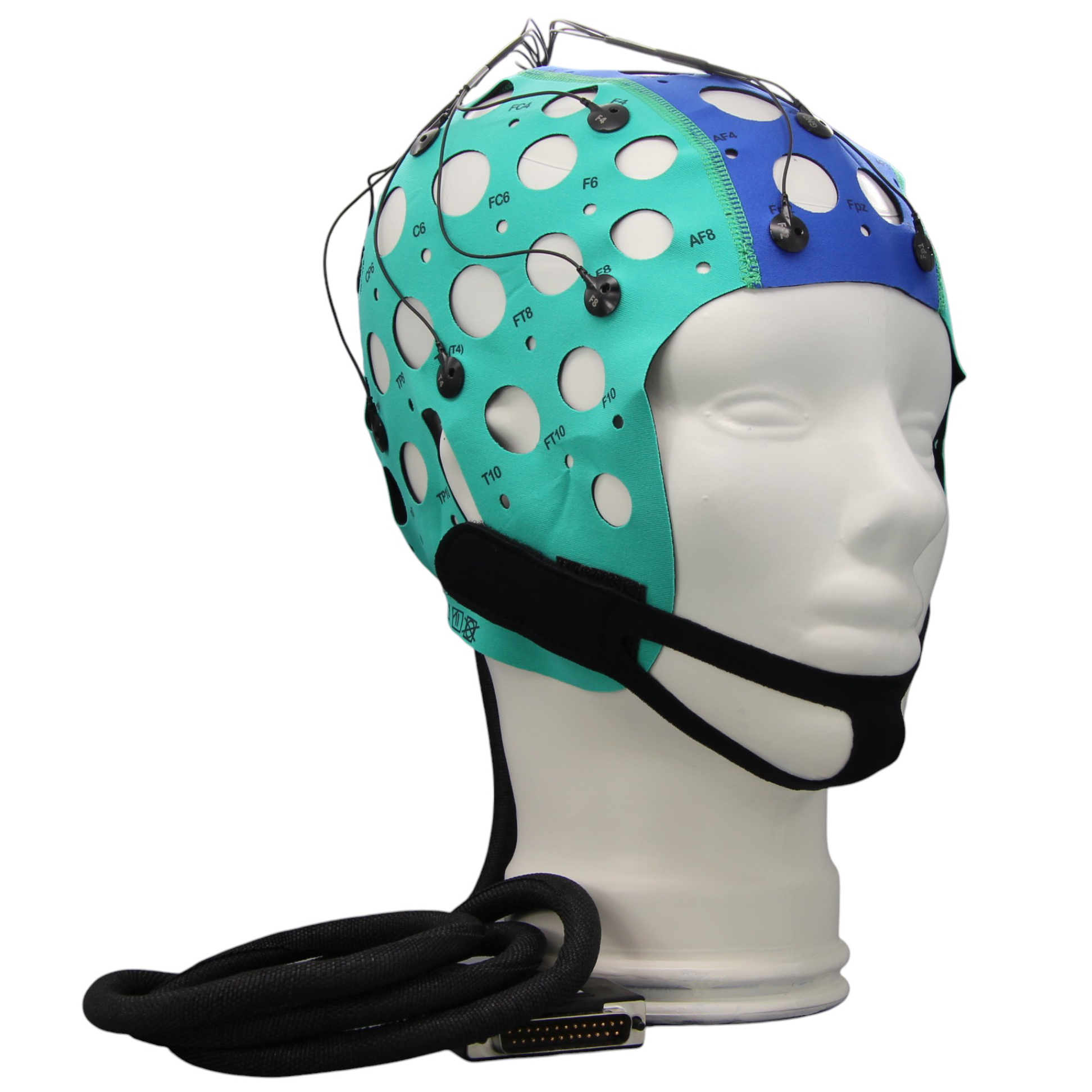 MultiCap-Flat 57-63cm 20 Elektroden grün/blau