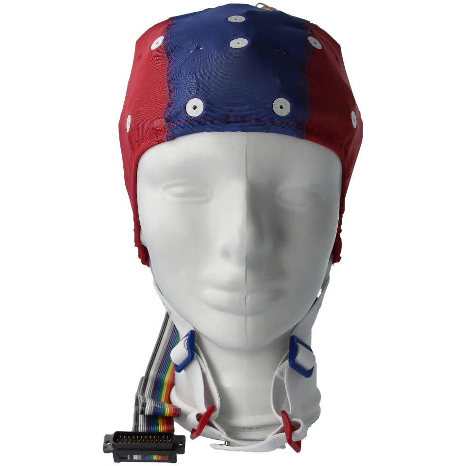 ECI-Cap Sn 56-60cm 20+Ref Elektroden flach blau/rot