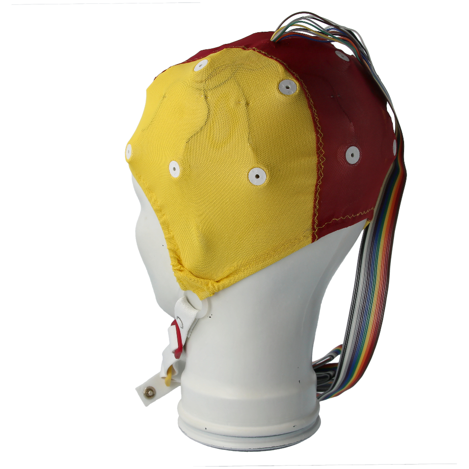 ECI-Cap Sn 52-56cm 20+Ref Elektroden flach rot/gelb