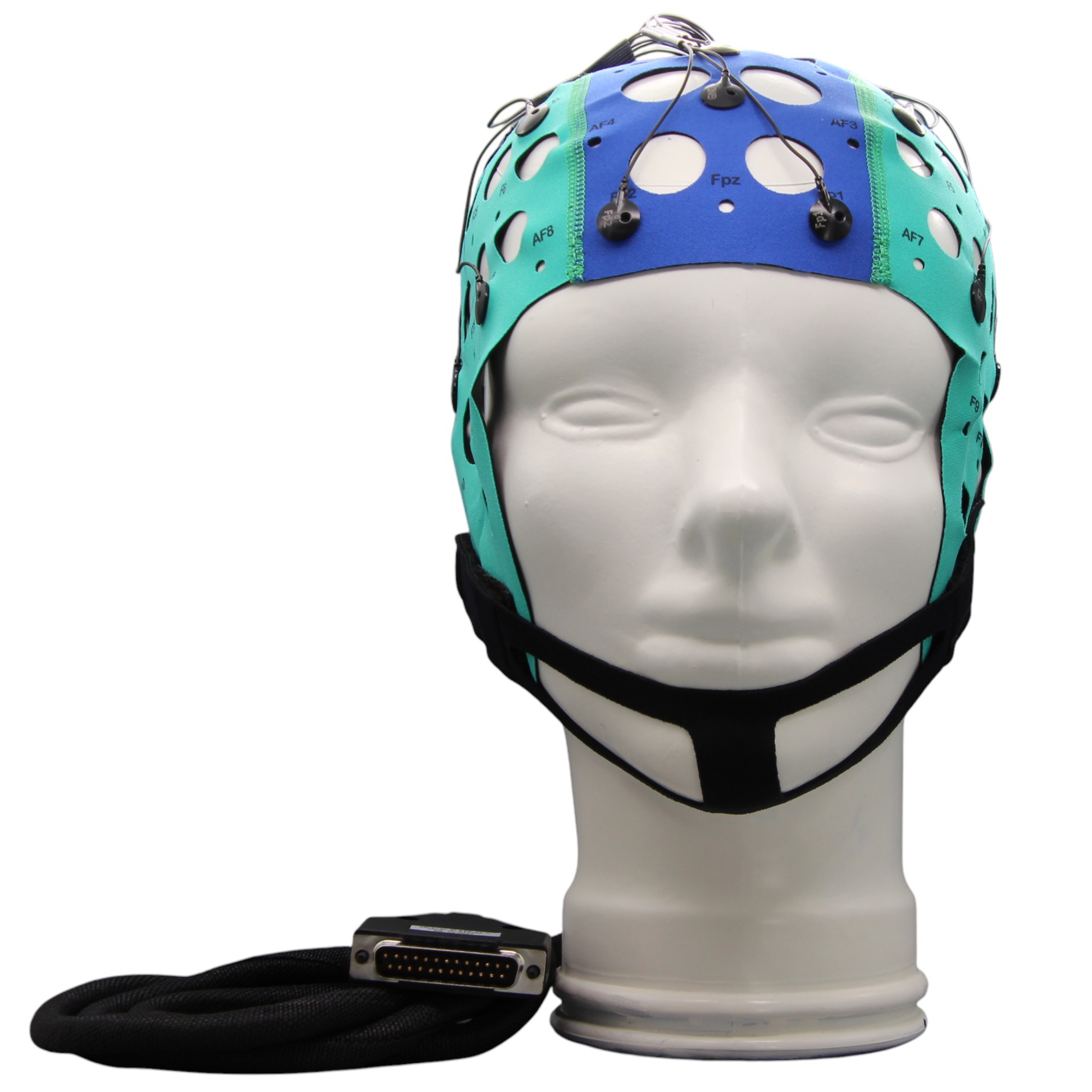 MultiCap-Flat 57-63cm 20 Elektroden grün/blau