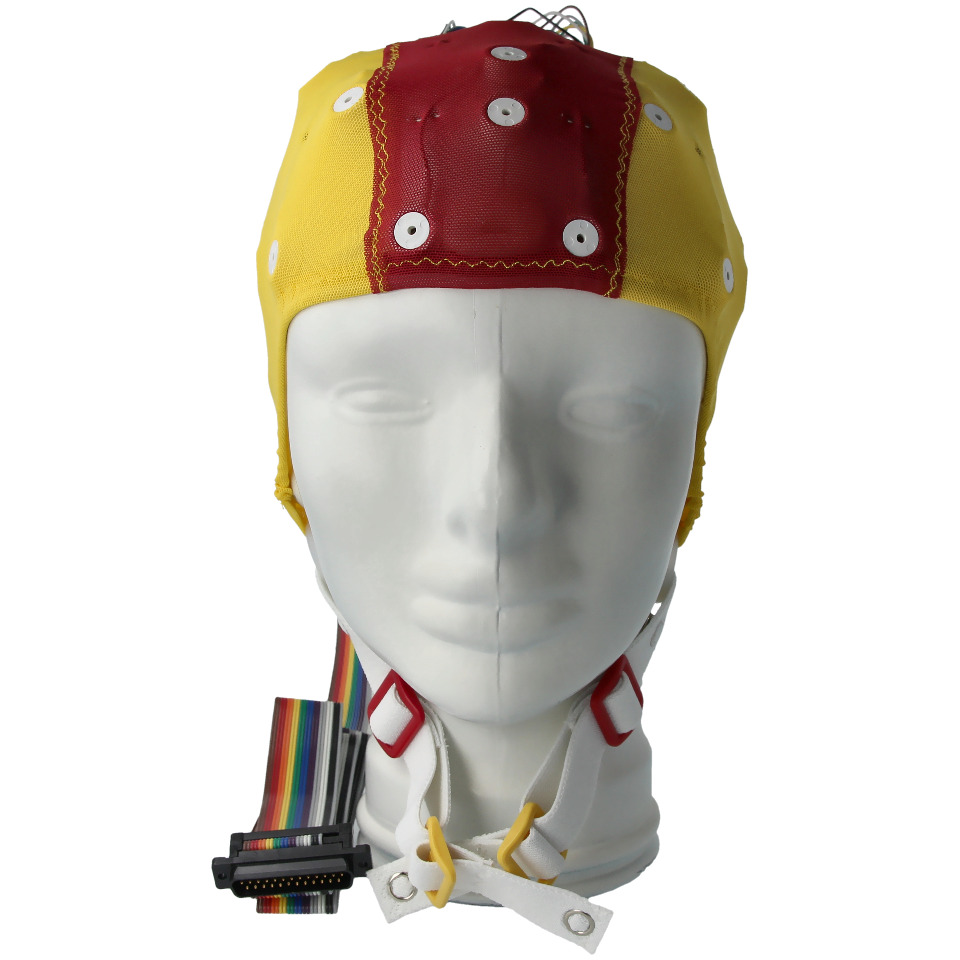 ECI-Cap Sn 52-56cm 20+Ref Elektroden hoch rot/gelb