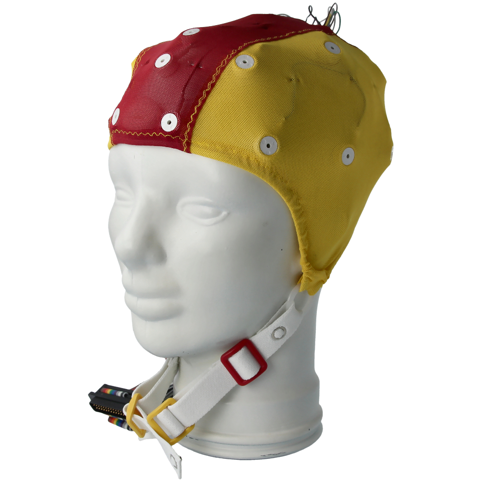 ECI-Cap Sn 52-56cm 20+Ref Elektroden hoch rot/gelb